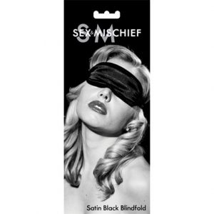sm satin blindfold black